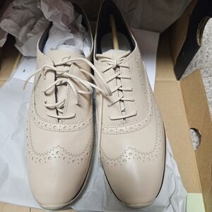 Cole Hann Sz 10 Women's Cream ZeroGrand Oxford Shoes